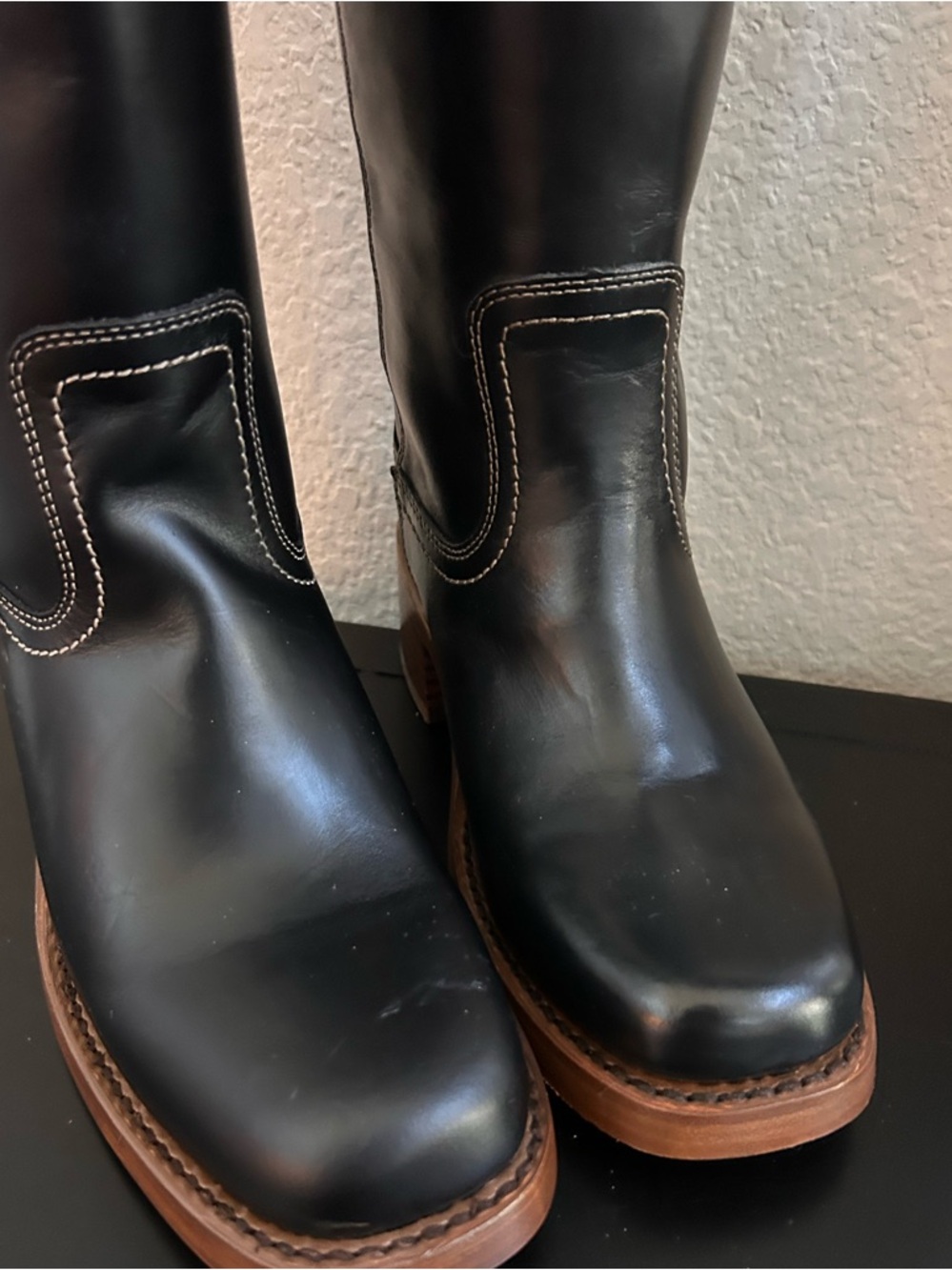 New Frye Campus 14L Tall Boots Jet Black Shadow - Picture 4 of 8